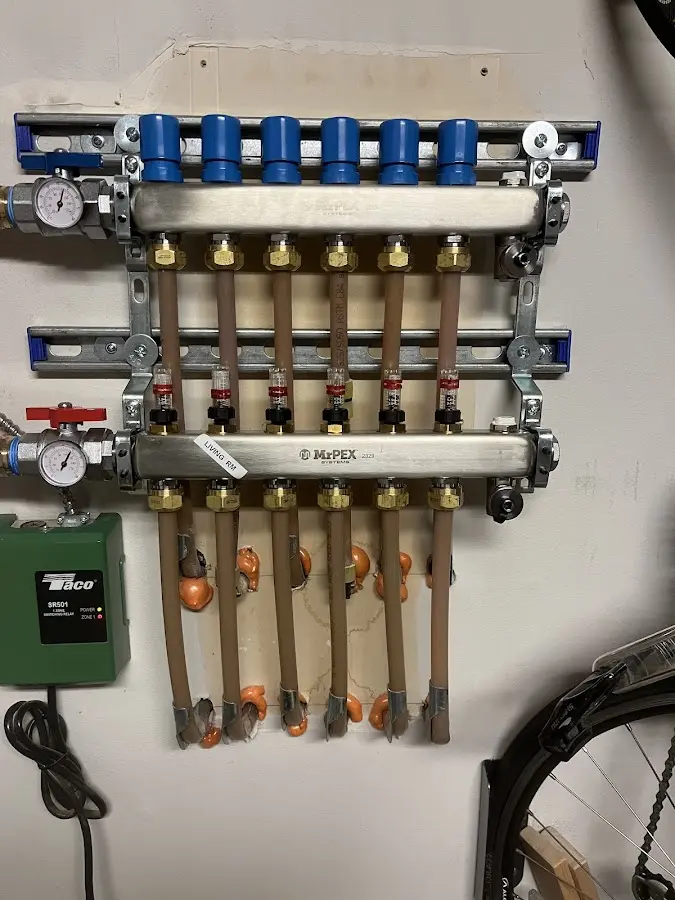 Plumber performing Gas Leak Detection at a residential property in Rives